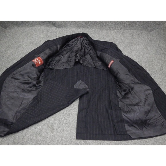 Jos. A Bank Blazer Men's Size 40R‎ Dark Blue Pinstripe Premium Collection Wool - Picture 3 of 9